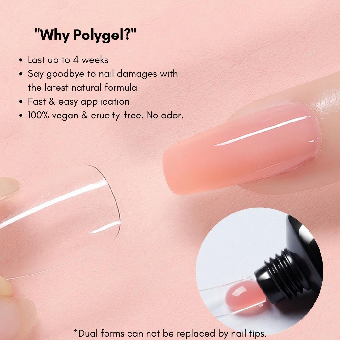 polygel builder gel nail extensions natural colours benefits long lasting no chipping