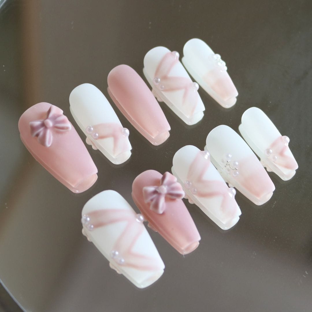 Creative Nail Concepts for Your Next Manicure : Pink Bubble Gum Ballerina  Nails