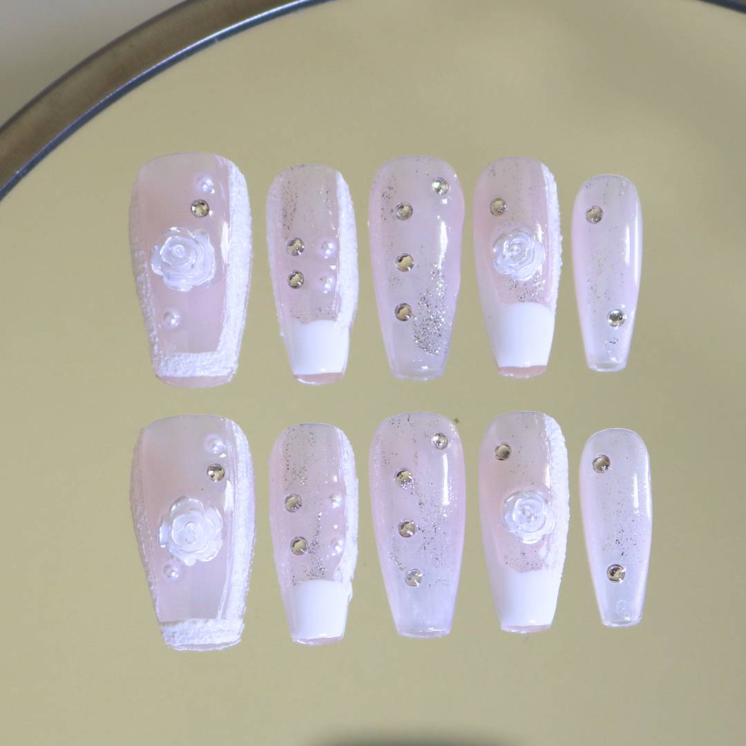 Handmade Press-on Nails - Petal Princess