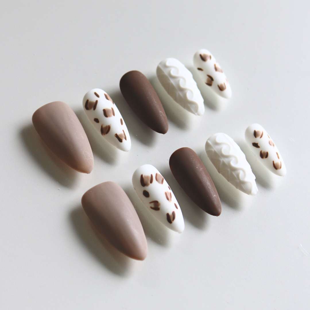 Handmade Press-on Nails - Luxe Leopard