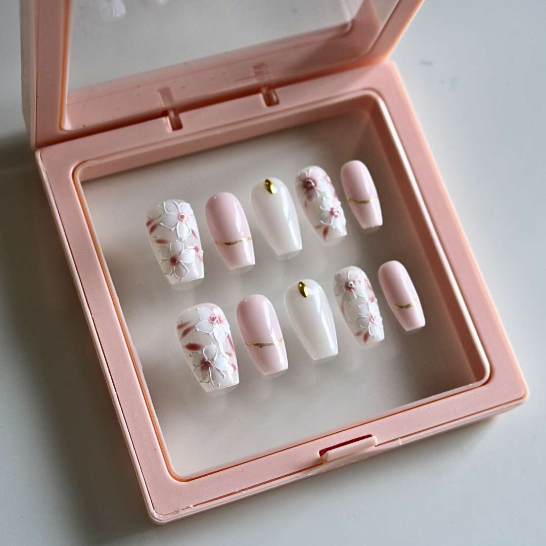 Handmade Press-on Nails - Sakura