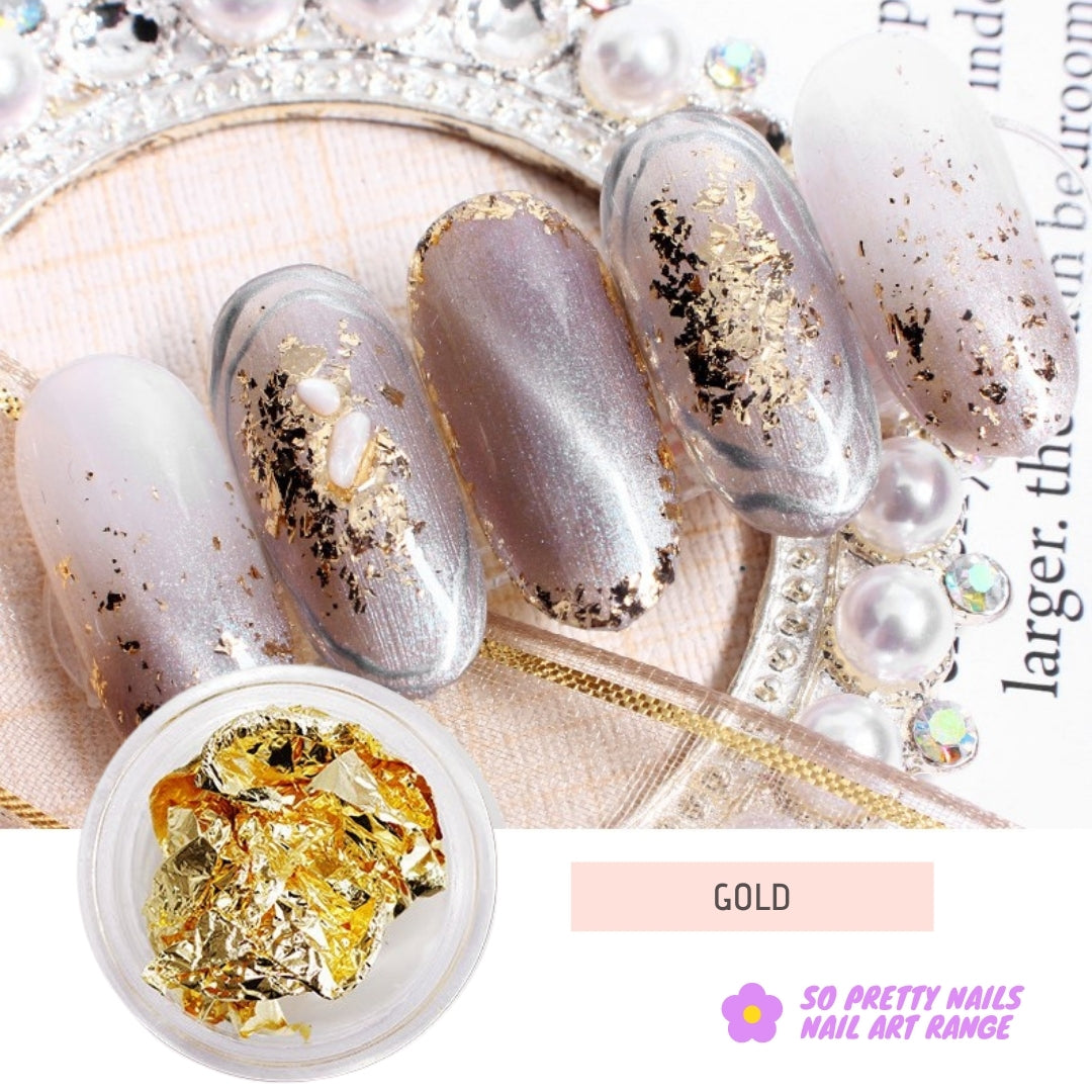 Gold Silver Nail Art Foil Paper Irregular Aluminum Nail Sticker For Nails  Manicure 3D Glitter Gel Polish Nail Decoration From 0,38 € | DHgate