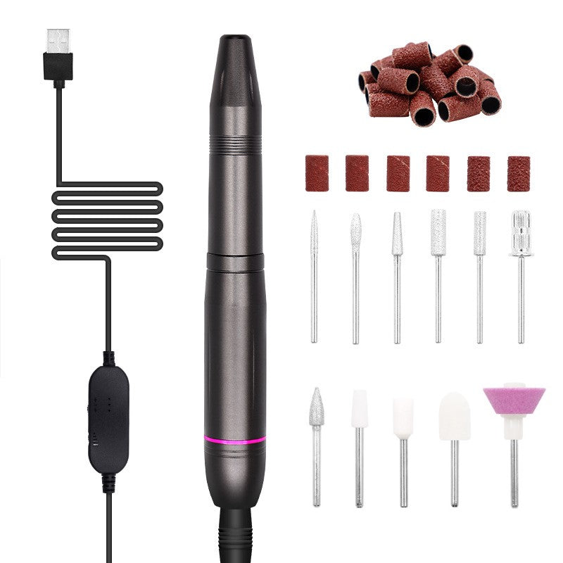 Amazon.com: Bestidy Best Gift Electric Nail Drill Kit, USB Manicure Pen  Sander Polisher with 6 Pieces Changeable Drills and Sand Bands for  Exfoliating, Polishing, Nail Removing, Acrylic Nail Tools (A-Pink) : Beauty